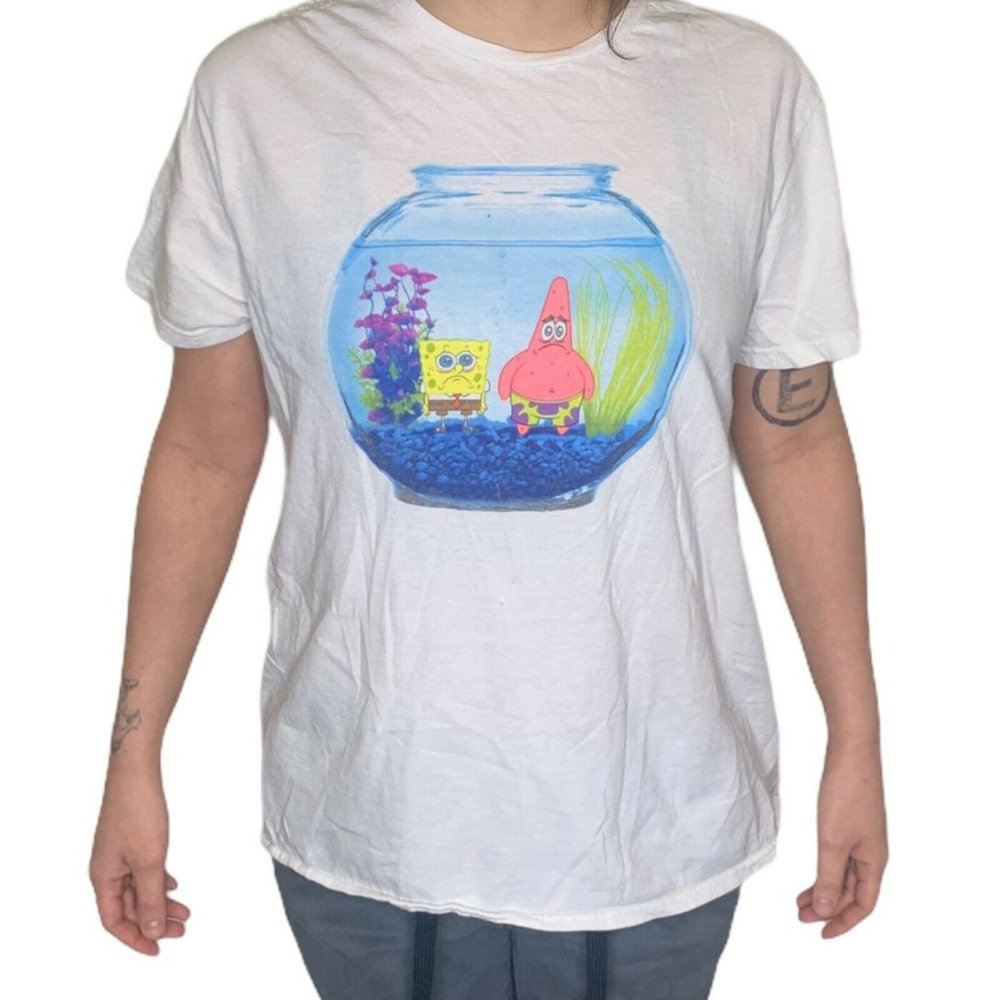 Spongebob Squarepants & Patrick Star Sad Face Men's T-Shirt Size L (42-44)